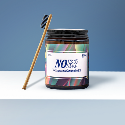 NOBS (No Bad Stuff) Toothpaste Tablets - Nano Hydroxyapatite, Fluoride & Plastic Free, Eco & Travel Friendly - Remineralize with NHA (3 Month)